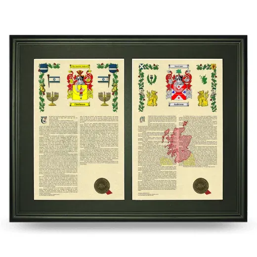 Double Armorial History Framed-Black