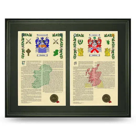 Double Armorial History Framed-Black