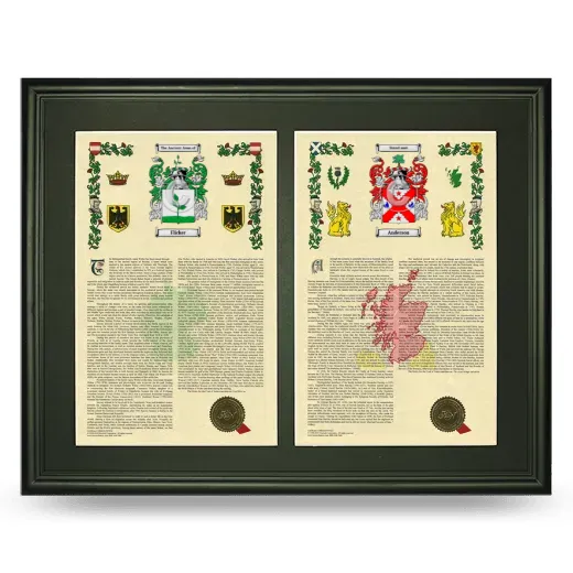 Double Armorial History Framed-Black