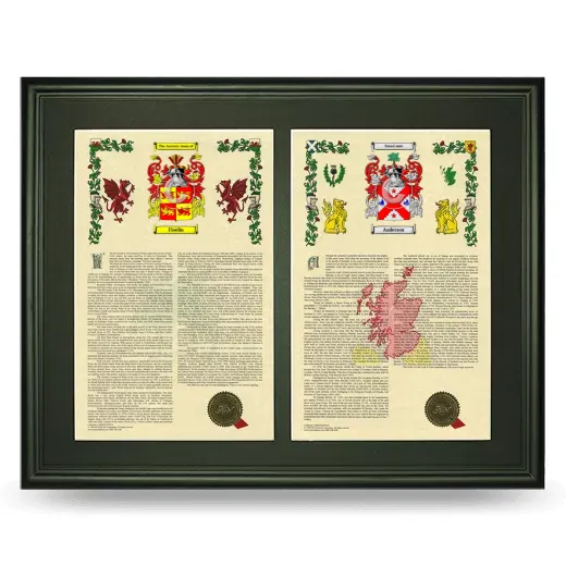 Double Armorial History Framed-Black