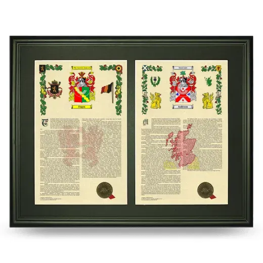 Double Armorial History Framed-Black