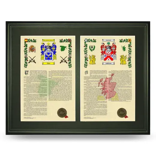 Double Armorial History Framed-Black