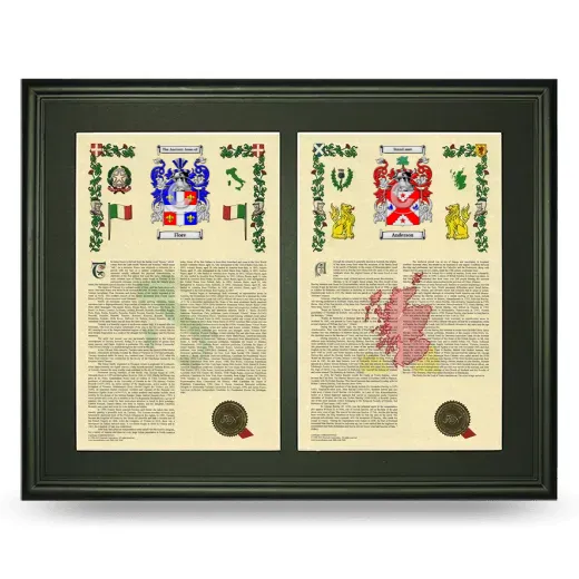 Double Armorial History Framed-Black