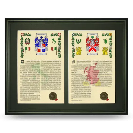 Double Armorial History Framed-Black