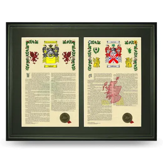 Double Armorial History Framed-Black
