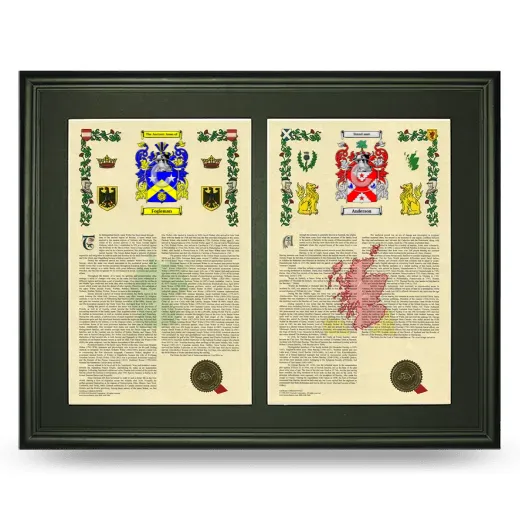 Double Armorial History Framed-Black