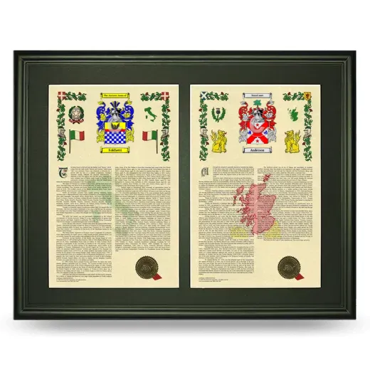 Double Armorial History Framed-Black