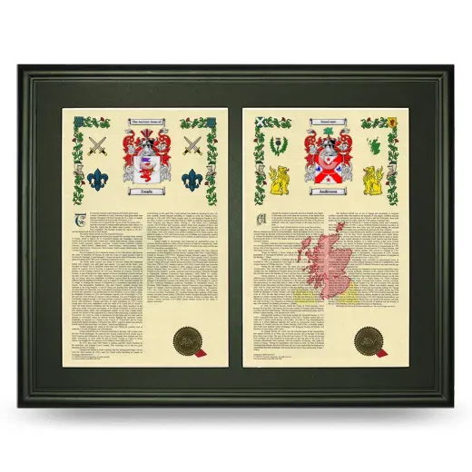 Double Armorial History Framed-Black