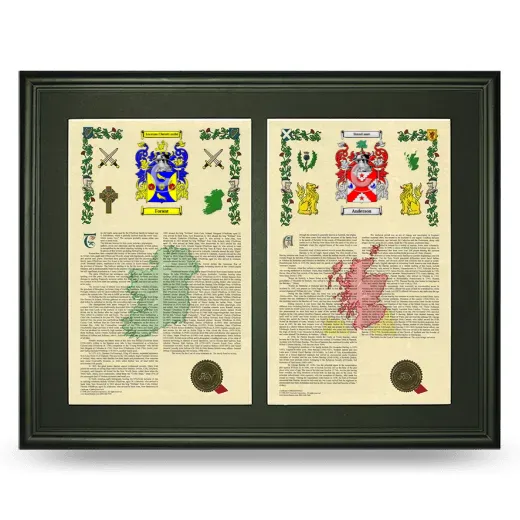Double Armorial History Framed-Black