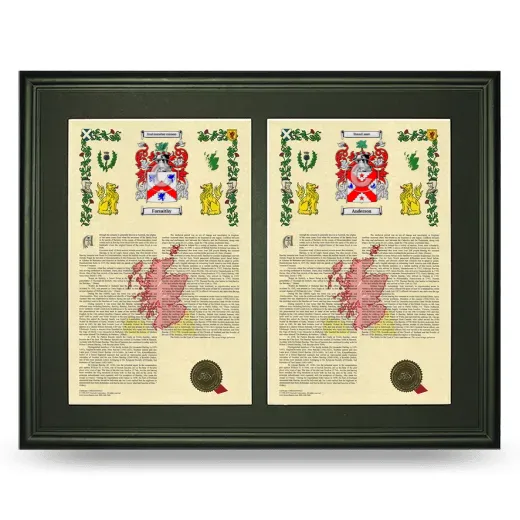 Double Armorial History Framed-Black