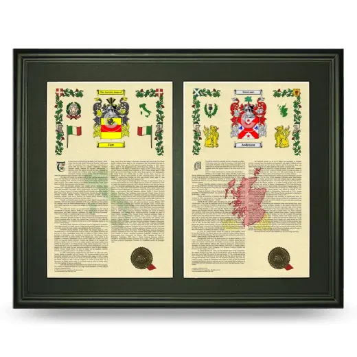 Double Armorial History Framed-Black