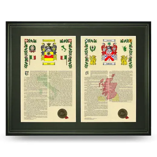 Double Armorial History Framed-Black