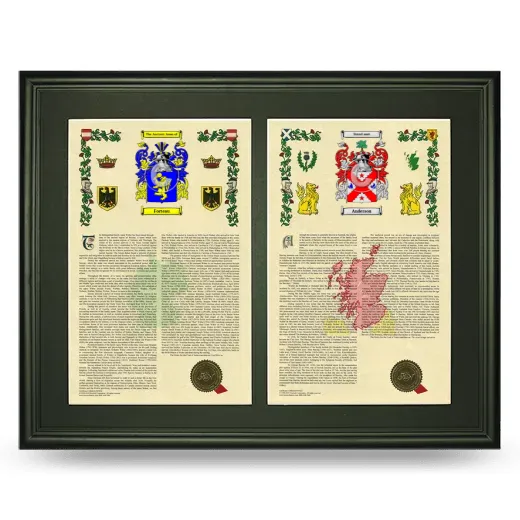 Double Armorial History Framed-Black