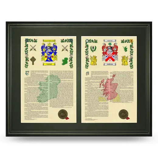 Double Armorial History Framed-Black