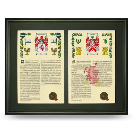 Double Armorial History Framed-Black