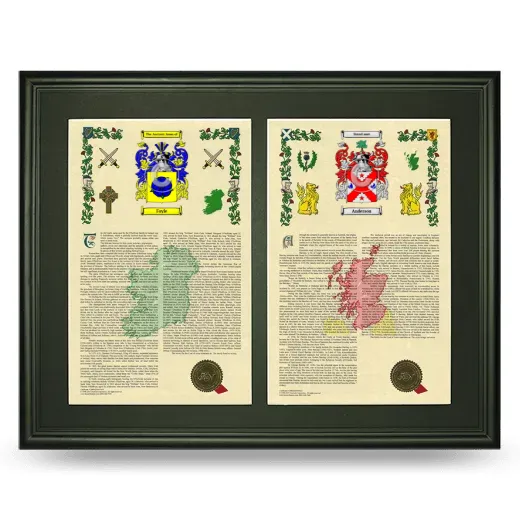 Double Armorial History Framed-Black