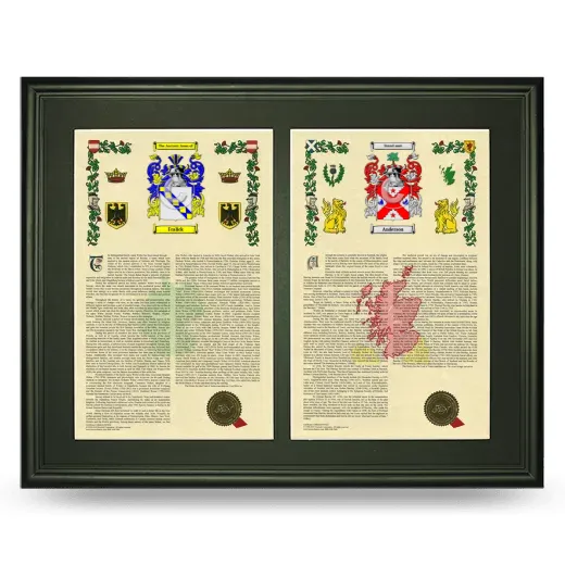 Double Armorial History Framed-Black