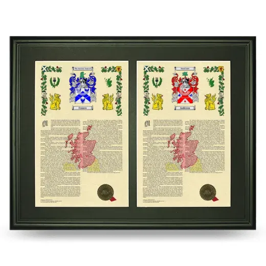 Double Armorial History Framed-Black