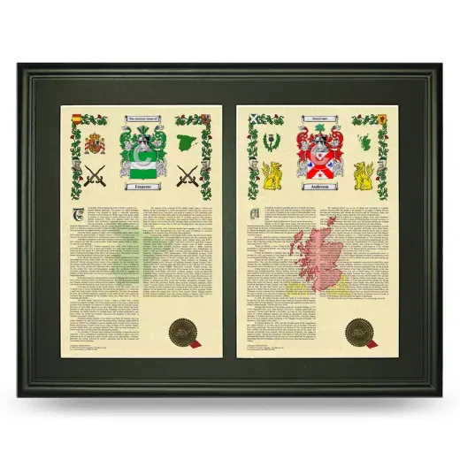 Double Armorial History Framed-Black