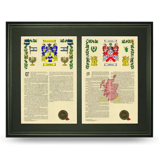 Double Armorial History Framed-Black