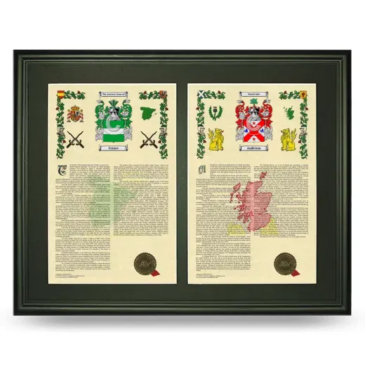 Double Armorial History Framed-Black