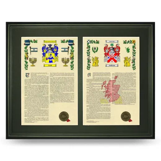 Double Armorial History Framed-Black