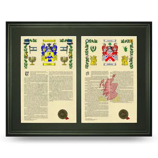 Double Armorial History Framed-Black