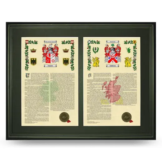 Double Armorial History Framed-Black