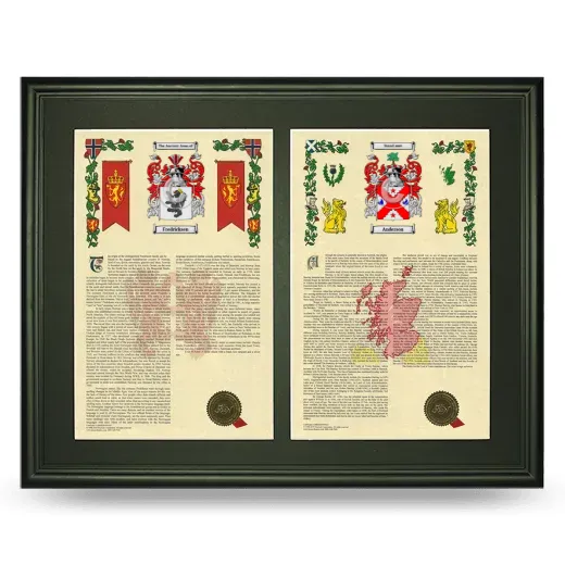 Double Armorial History Framed-Black