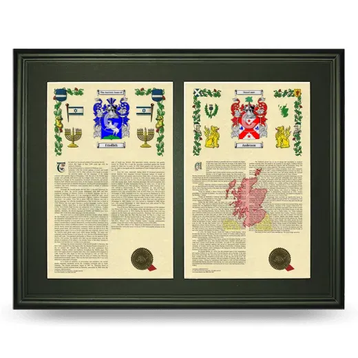 Double Armorial History Framed-Black