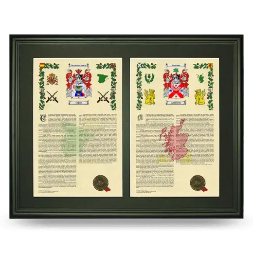 Double Armorial History Framed-Black