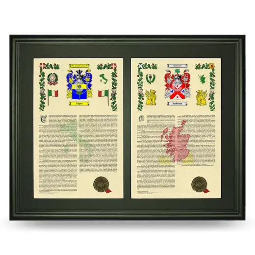 Double Armorial History Framed-Black