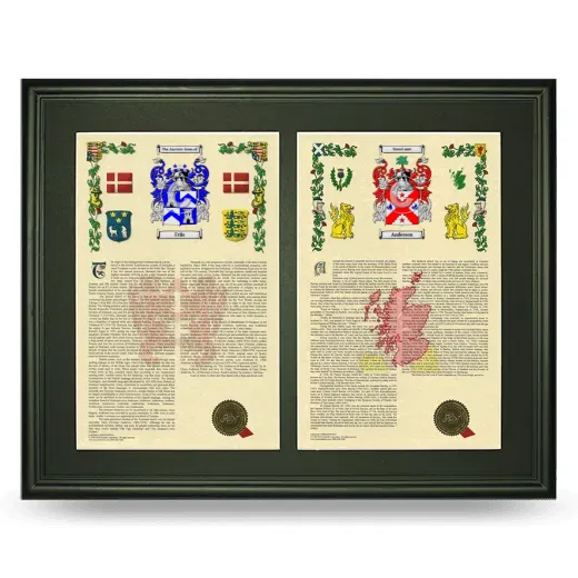 Double Armorial History Framed-Black