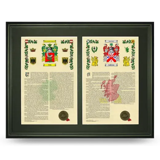 Double Armorial History Framed-Black