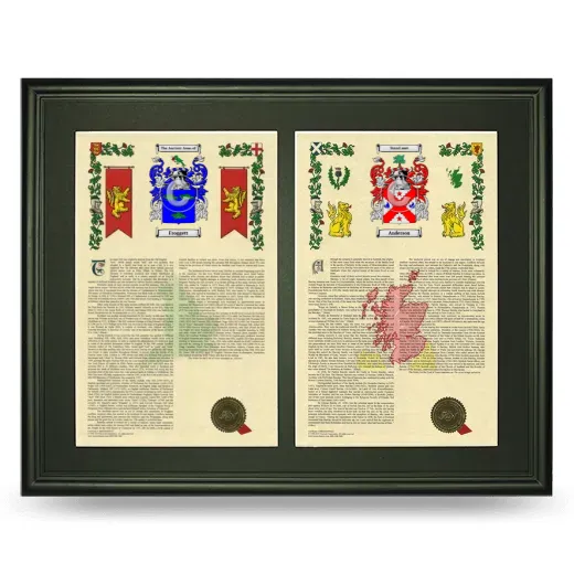 Double Armorial History Framed-Black