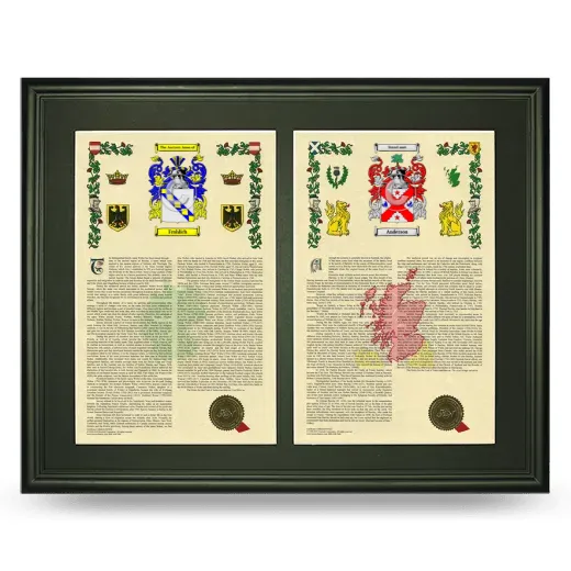 Double Armorial History Framed-Black