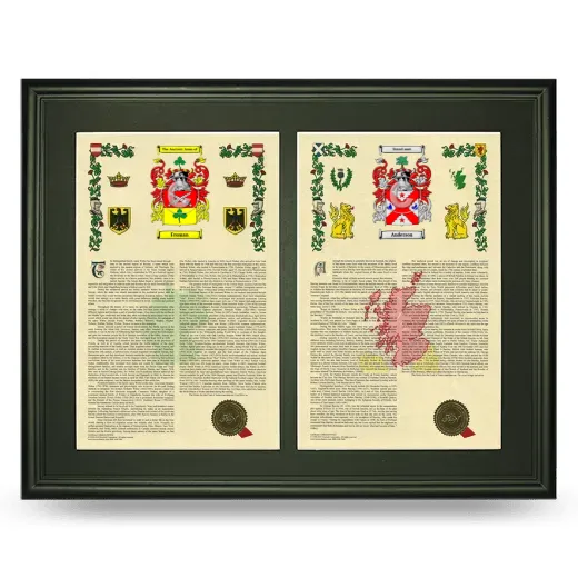 Double Armorial History Framed-Black
