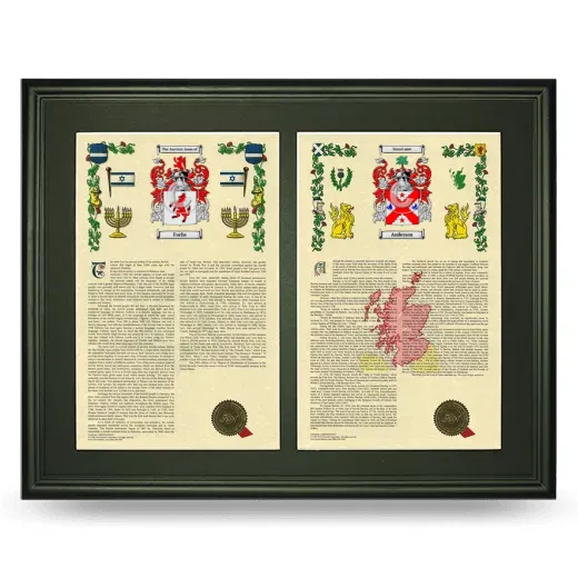 Double Armorial History Framed-Black