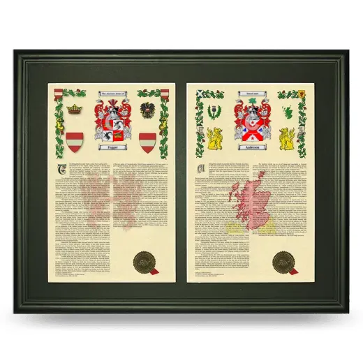 Double Armorial History Framed-Black
