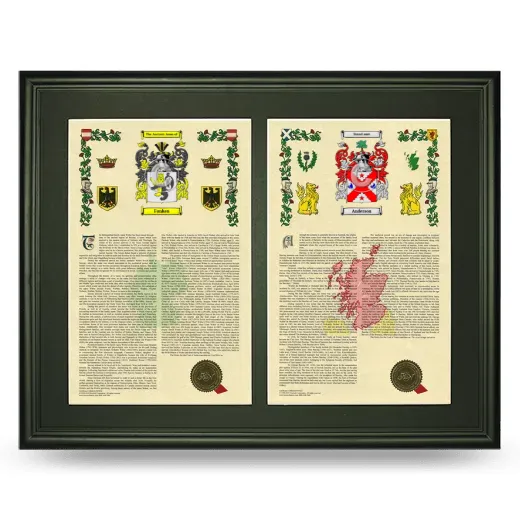 Double Armorial History Framed-Black