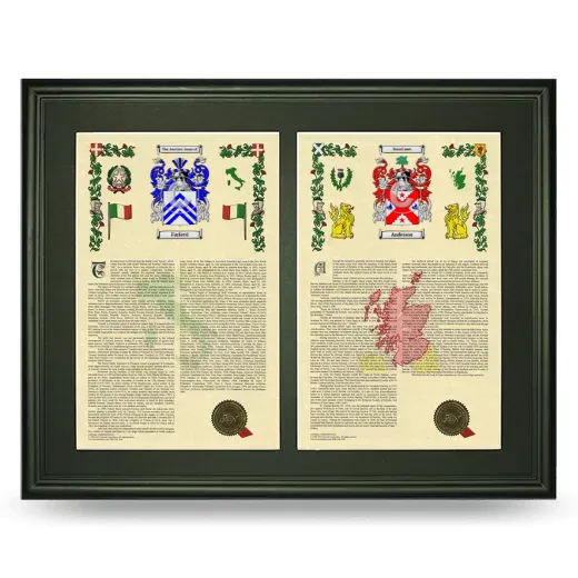 Double Armorial History Framed-Black