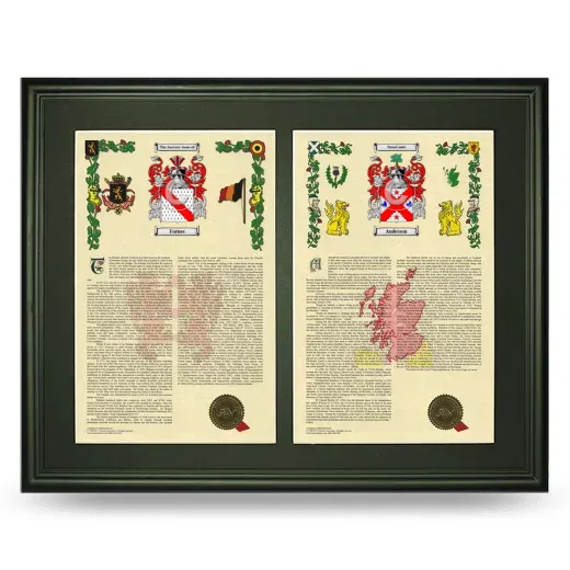 Double Armorial History Framed-Black