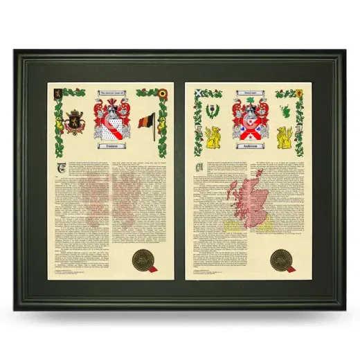 Double Armorial History Framed-Black