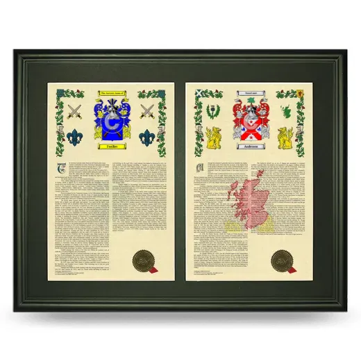 Double Armorial History Framed-Black