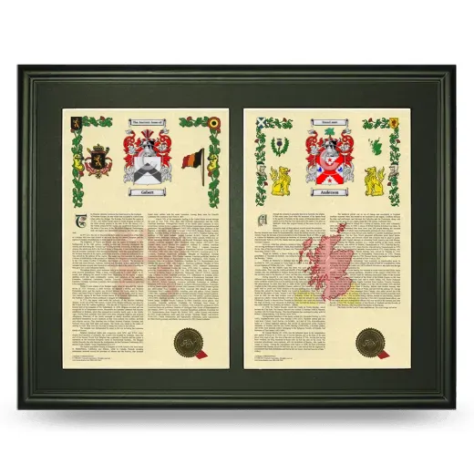Double Armorial History Framed-Black