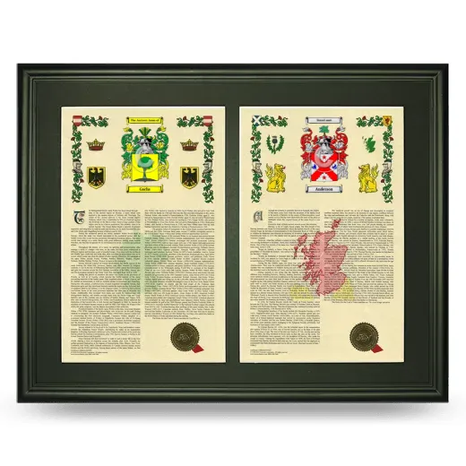 Double Armorial History Framed-Black