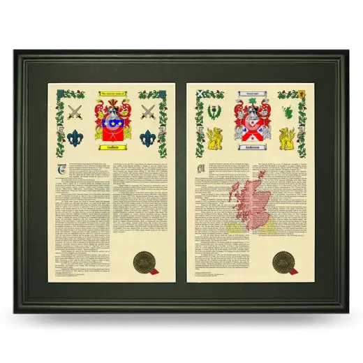 Double Armorial History Framed-Black