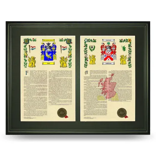 Double Armorial History Framed-Black