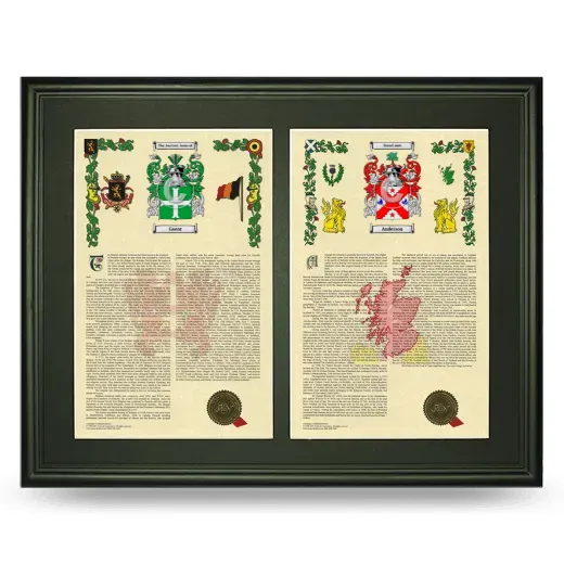 Double Armorial History Framed-Black