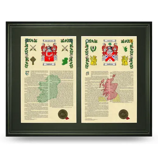 Double Armorial History Framed-Black